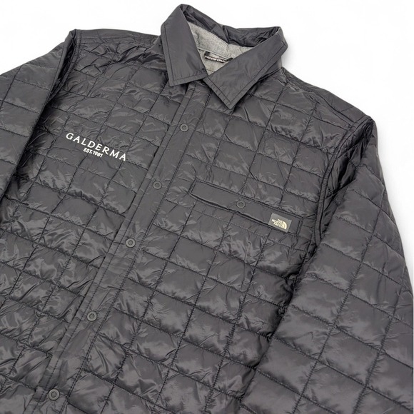 The North Face Other - The North Face Thermoball Shirt Jacket Mens Black Logo Quilted Puffer Gorpcore